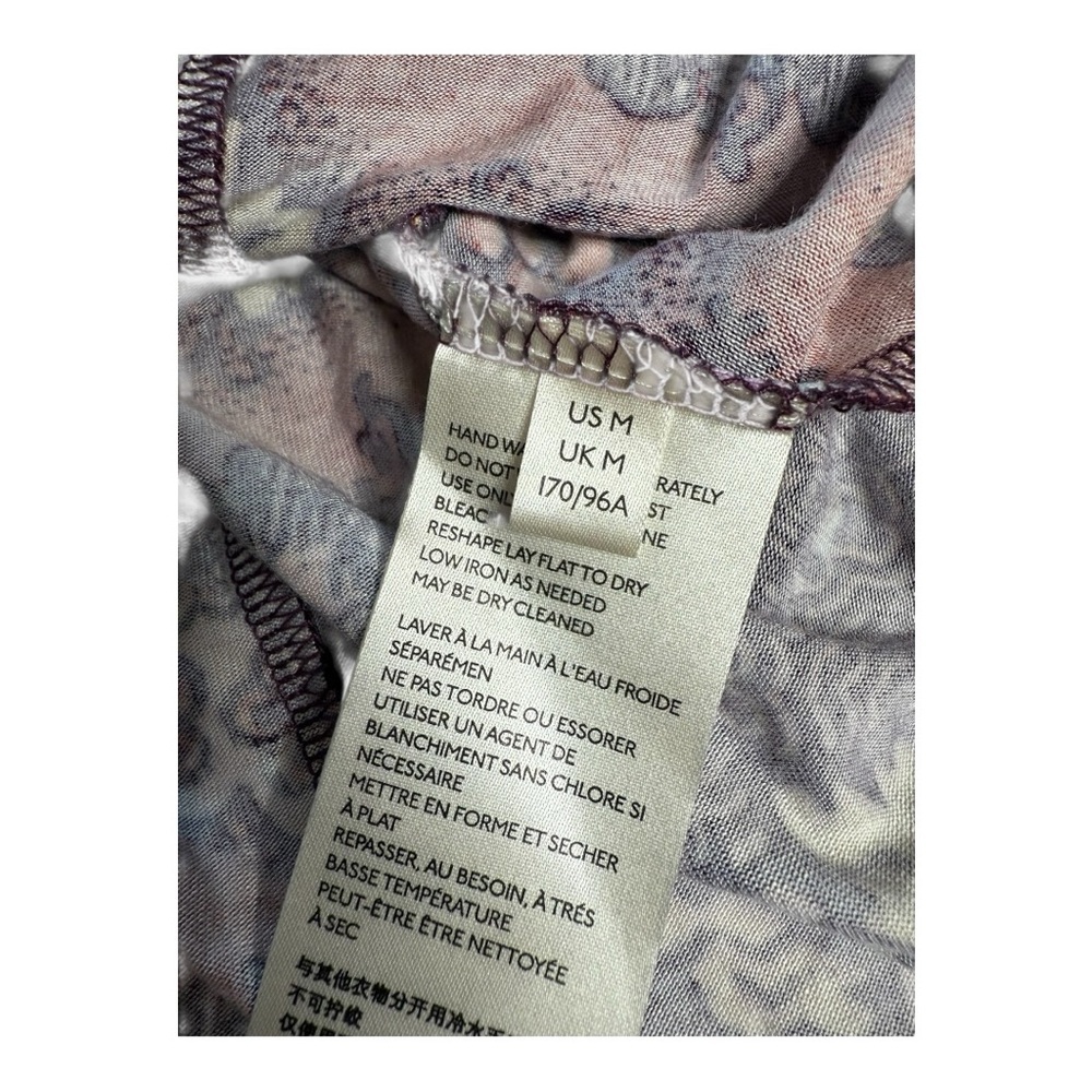 Maeve Anthropologie Summerset Boho Floral Blouse Mixed Print Handkerchief Hem M - Picture 9 of 13
